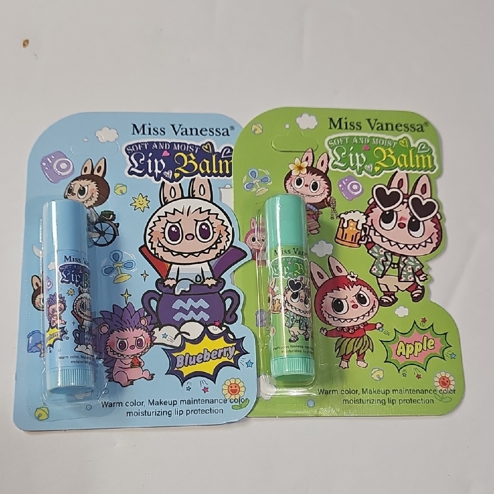 Apple And Blueberry Miss Vanessa Lip Balm - Set Of 2 New Sealed